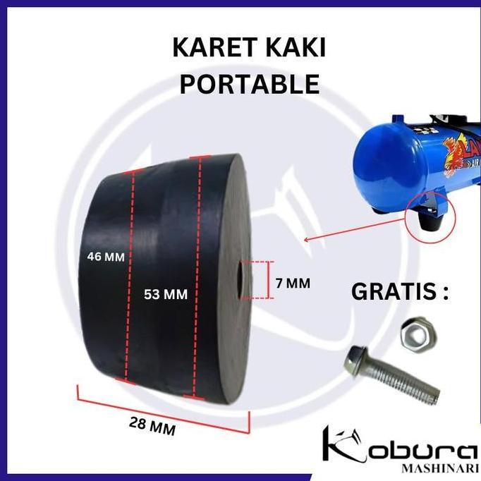 Autopic- Karet Dudukan Portable Mesin Kompresor Angin Karet Bantalan Kaki Kompresor Listrik