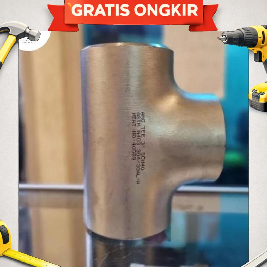 Tee Las Sch40 Stainless Ss304 1" Inch Ss304 Sch40