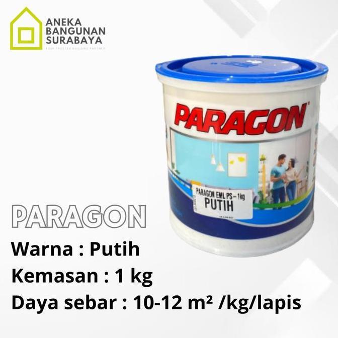 fixshuu_shope - cat tembok paragon putih 1kg kemasan basic waterproof