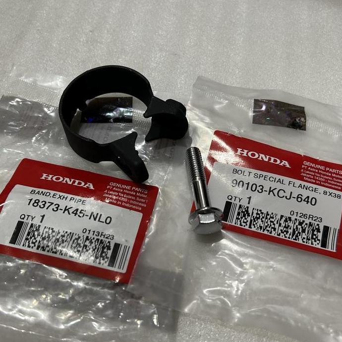 Klem Sambungan Knalpot + Baut CB150X CBR150R Ori AHM 18373K45NL0