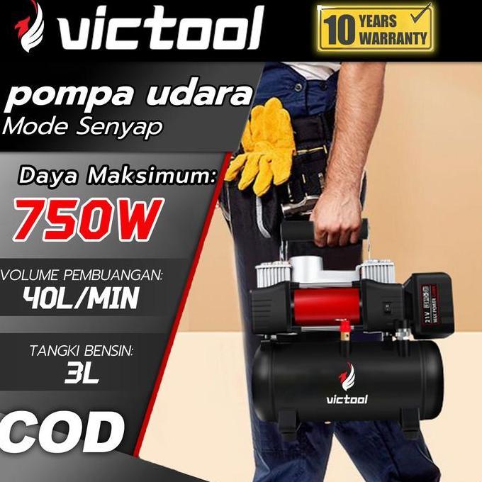 Terlaris Kompresor Angin Listrik 45L Mesin Air Compressor Listrik Cordless Silent Oiless Jet Air Pum