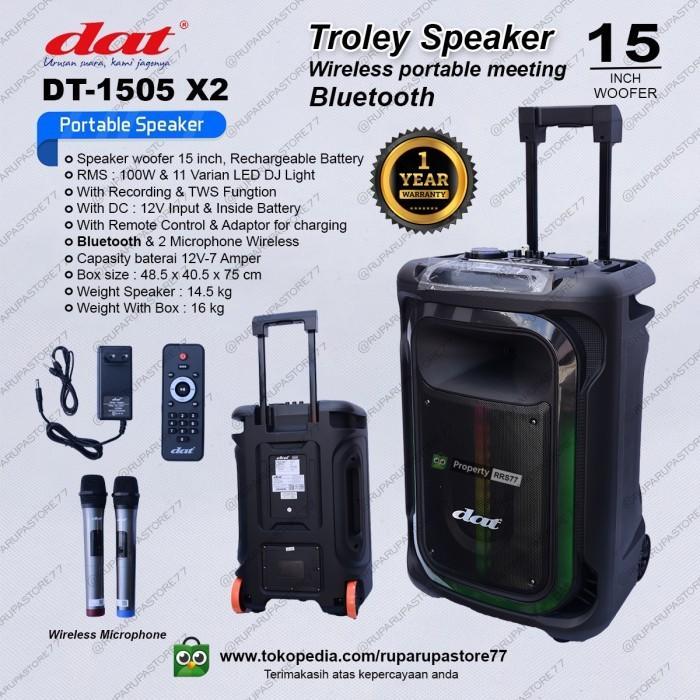 Speaker trolley portable meeting Dat DT 1505 X2 recording 15 inch