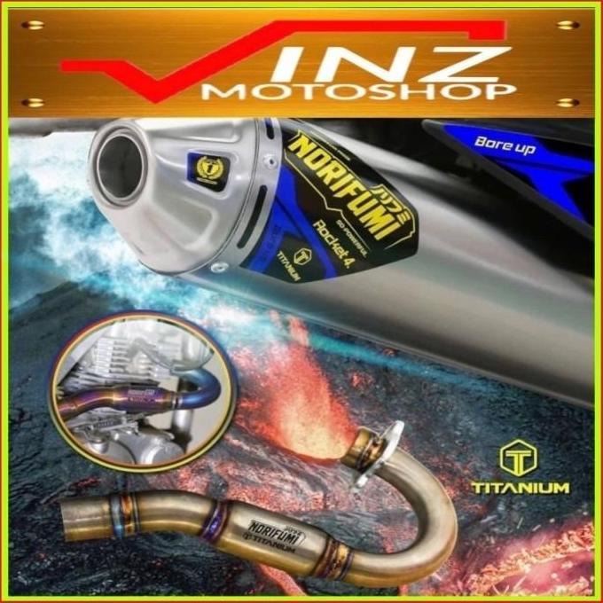 Knalpot Norifumi Rocket 4 Titanium Bore Up Klx Crf 150 Wr 155 Original