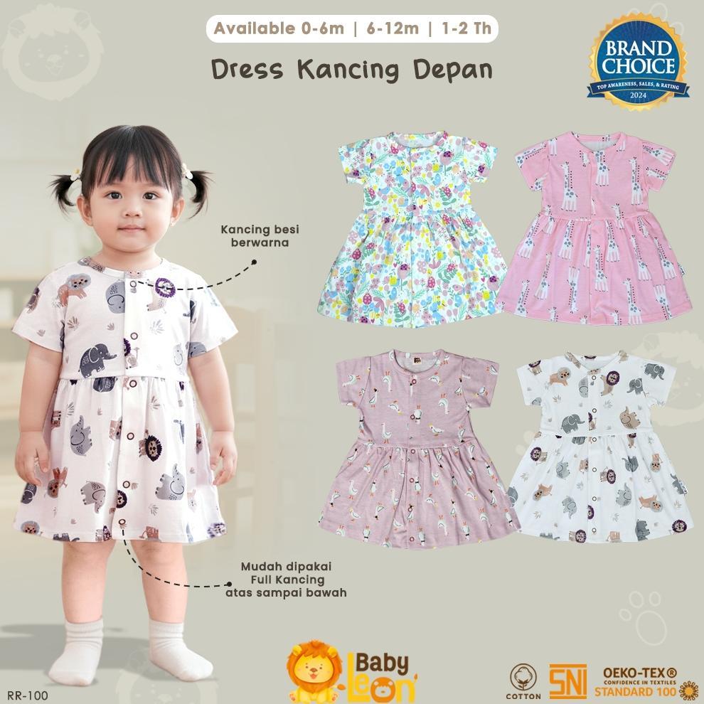 BABYLEON Dress Bayi Perempuan 0-2Th Baju Bayi Perempuan FULL KANCING Baju Anak Perempuan Dress Anak 