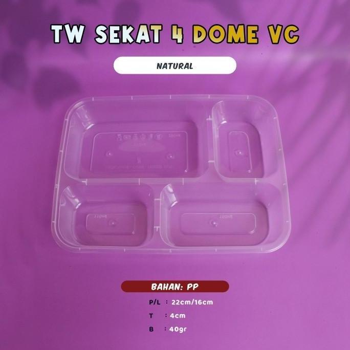 THINWALL SEKAT 4 - BENTO SEKAT 4 - TEMPAT MAKAN PLASTIK ESTETIK