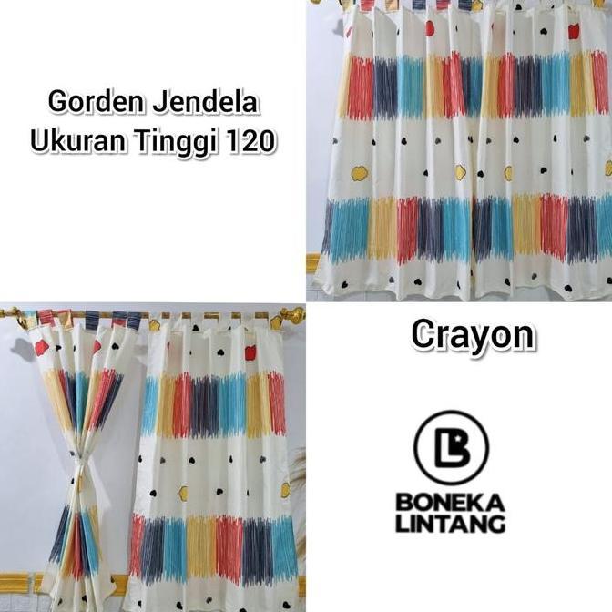 Fmly- Gorden Jendela Pendek - Korden Jendela Kamar - Hordeng Jendela Minimalis Kain Katun