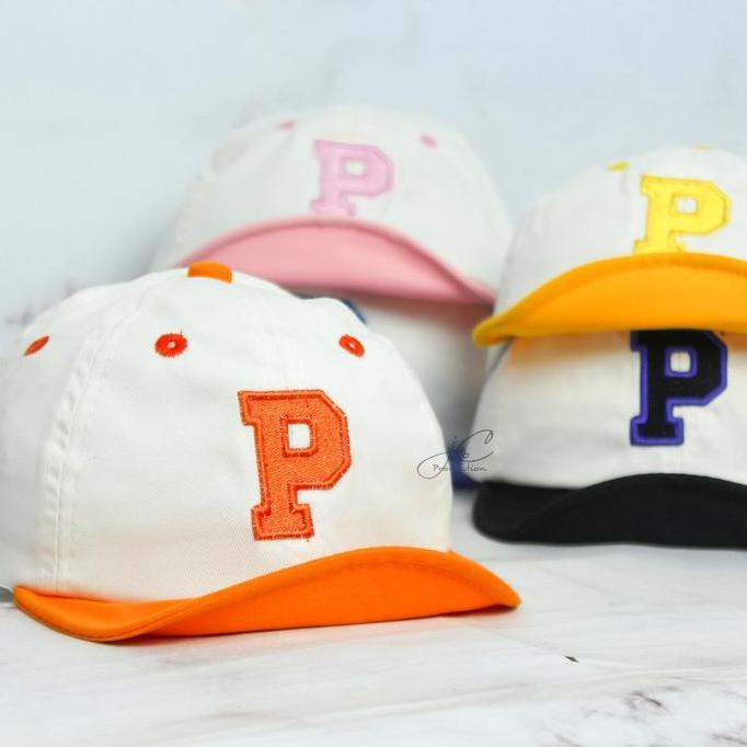 Shiftx- Jocoproduction - Topi Fashion Bayi Pet Batita Premium Bordir Huruf P