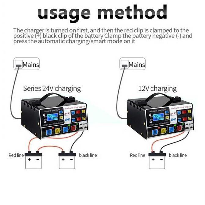 Charger Aki Mobil Motor 12v 24v Smart Charger Accu 12 volt 24 volt