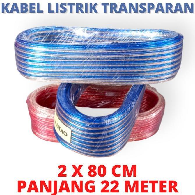 Kabel Listrik Transparan 2X80 Pendek Kabel Audio Kabel Listrik Roll Serabut