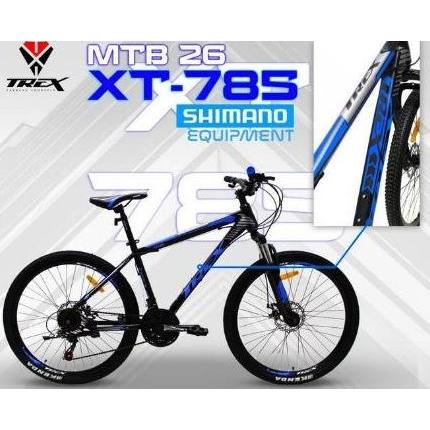 Terlaris Sepeda Gunung Mtb Trex Xt 785 Shimano 26 Inch 21 Speed Garansi Sni