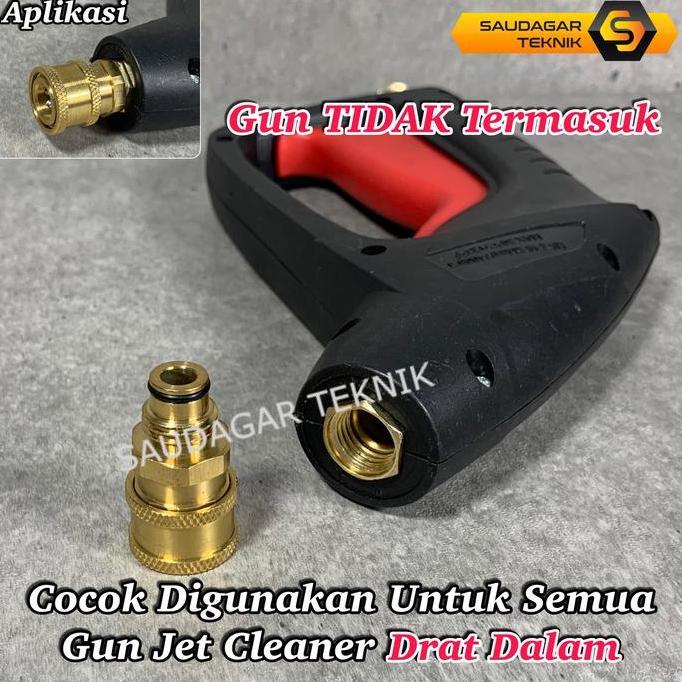 Autopic- Adaptor Quick Release Khusus Gun Jet Cleaner Nepel Sambungan Gun Jet Cleaner Drat Dalam Dra
