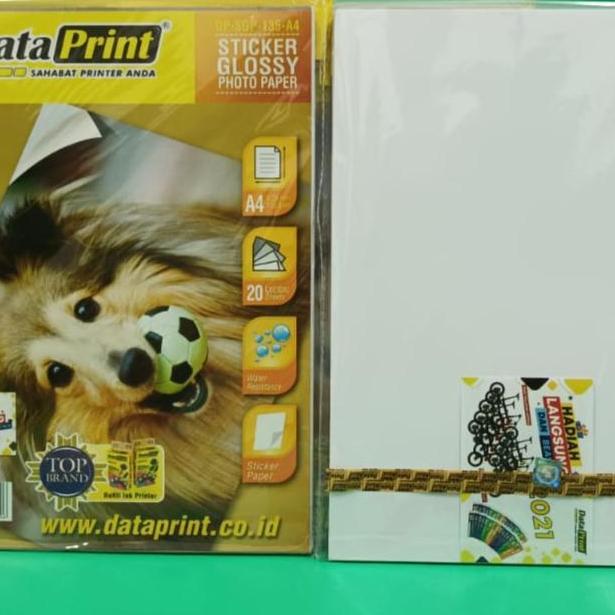 PAPER DATA PRINT STICKER GLOSSY / KERTAS FOTO DATA PRINT STICKER