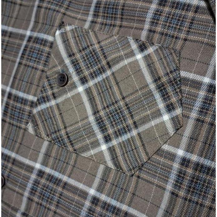 Kemeja Flanel Pria Brand F2D Distro Lengan Panjang Motif Garis Kotak Slimfit 1053