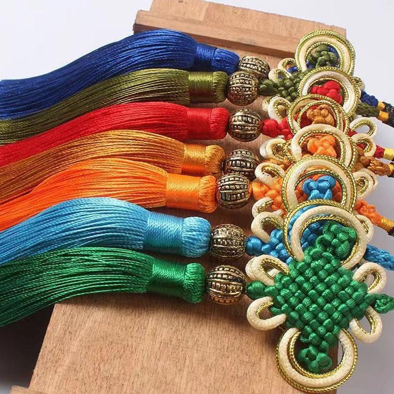 [Tassel List Emas] Tassel Hampers Anyam Rumbai Kerajinan Tangan Warna Warni Aksesoris Imlek Chinesse