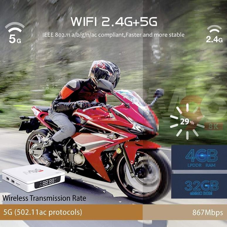 big sale tripsky m96 stb tv box m96w2 android tv box 4gb ram 32g rom 4k android 11.0 bluetooth tv bo