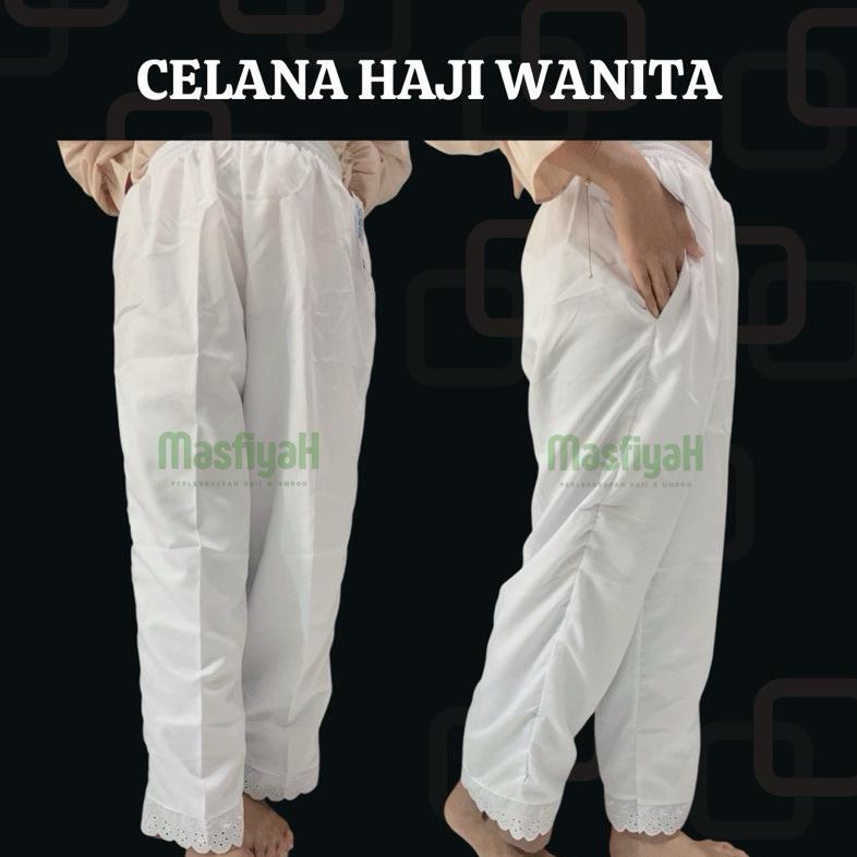 CELANA WANITA PUTIH MASFIYAH CELANA HAJI WANITA CELANA UMRAH CELANA IHRAM INNER GAMIS CELANA DALAMAN