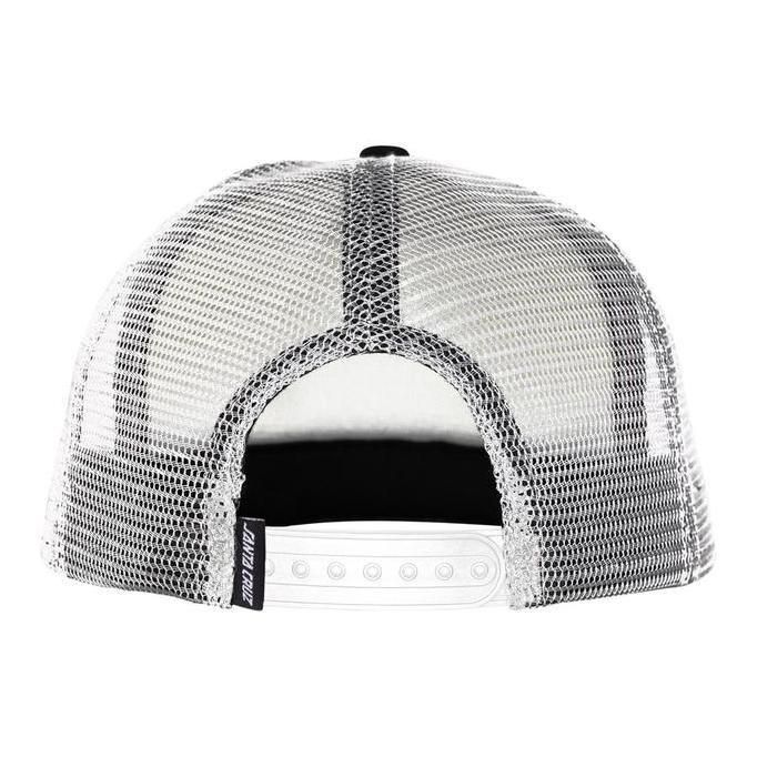 HAT / TOPI SANTA CRUZ CREEP DOT, BLACK/WHITE, TRUCKER MESH MID