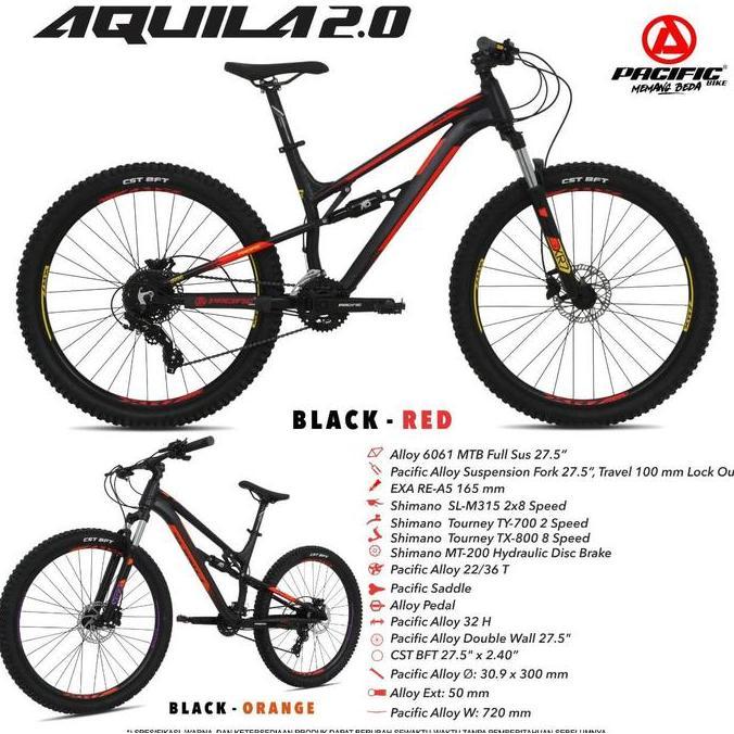 Terlaris Sepeda Gunung / Mtb 27.5" Pacific Aquila 2.0