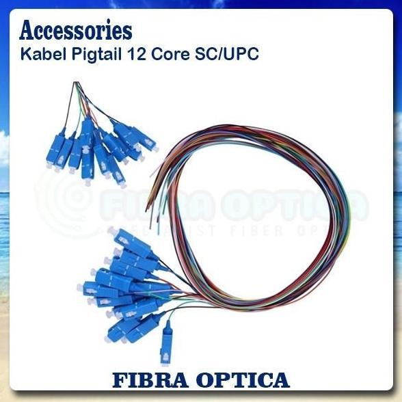 DE180 >> Kabel FO Pigtail 12 Core SC/UPC | Pigtail FO 0.9mm Single Mode