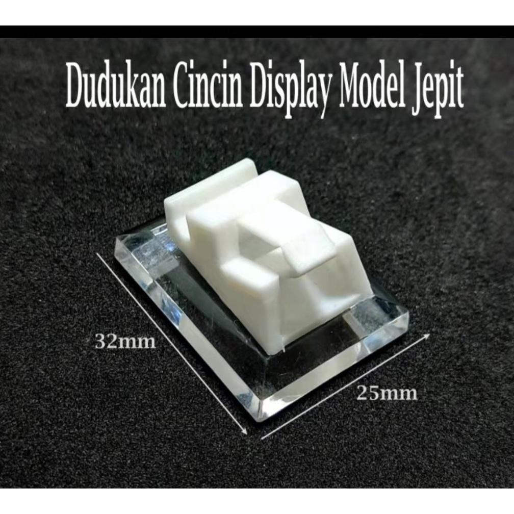 terbaru jepit cincin display akrilik hitam putih