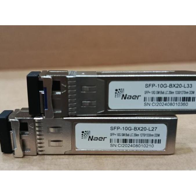 NAERFIBER SFP+ Transcelver SFP 10G BD SM 20km Compatible Mikrotik FO