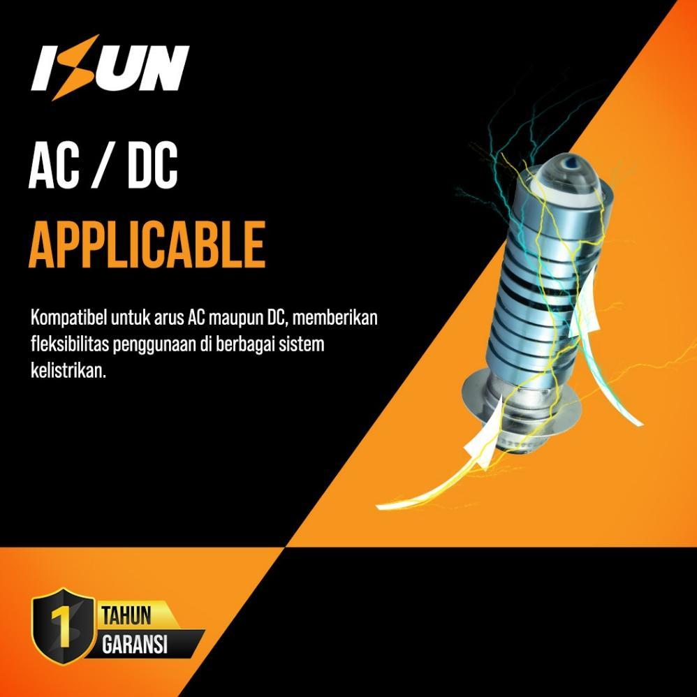 TERBARU ISUN LASER GUN LED Headlamp Motor Bebek Matic D2 H6-P15D-25 DC9-60V/12W