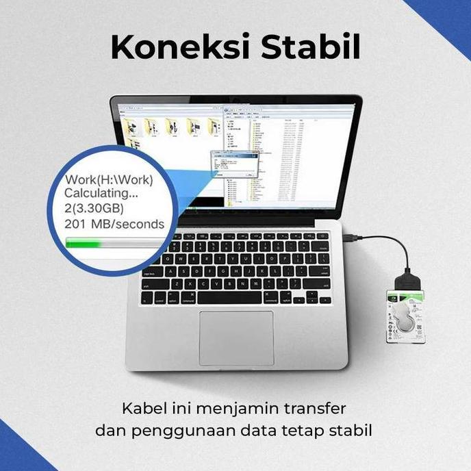 DR246 - Kabel Hardisk External USB 3.0 to SATA HDD SSD Adapter Converter