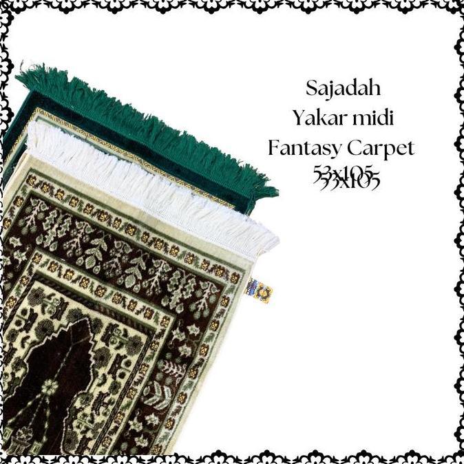 Diskon (20Pcs)Sajadah Yakar Midi Fantasy/Sajadah Tebal Medium/Sajadah Turkiye Nyaman Muslim Motif Hi