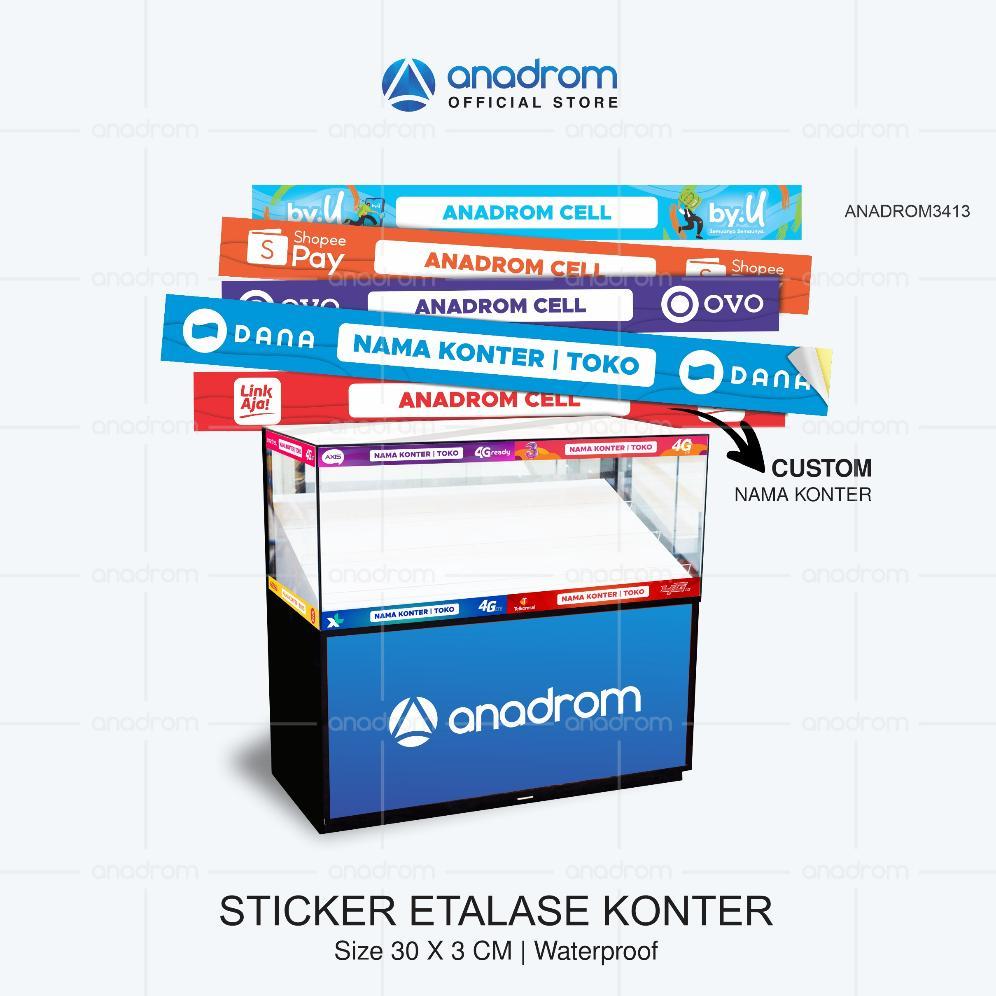 Dy Stiker Etalase Kecil Konter | Stiker Kaca Etalase Atribut Konter Ponsel | Stiker Kaca Etalase | S