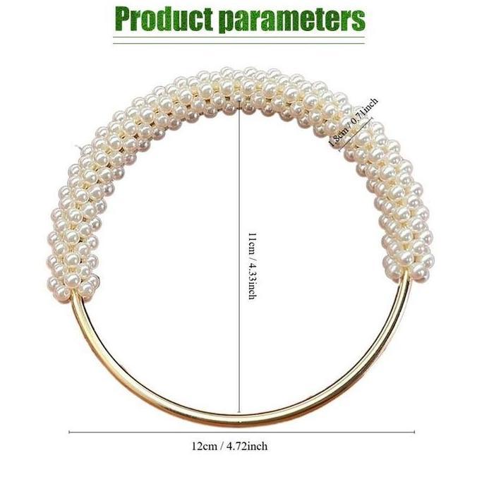 SHIRENLY Tali Tas Mutiara Pendek Premium / Handle Pegangan Tas Mutiara Alloy / Untuk Tas Rajut Dan T