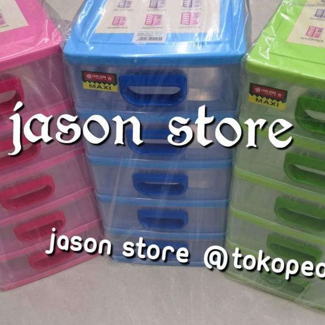 Laci plastik/Rak serbaguna Estima Maxi Lion Star susun 5