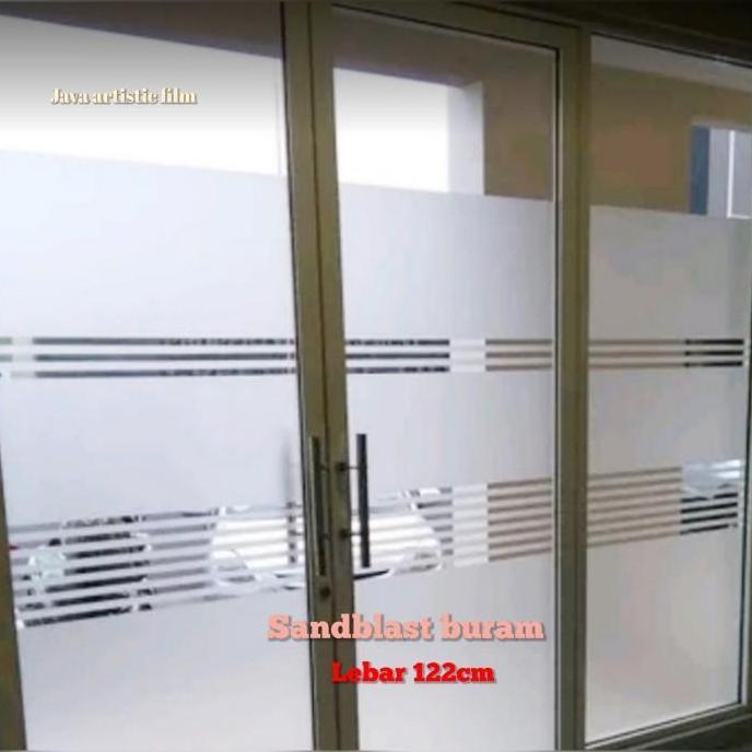 stiker kaca sandblast polos/sandblast/kaca film jendela rumah dan gedung