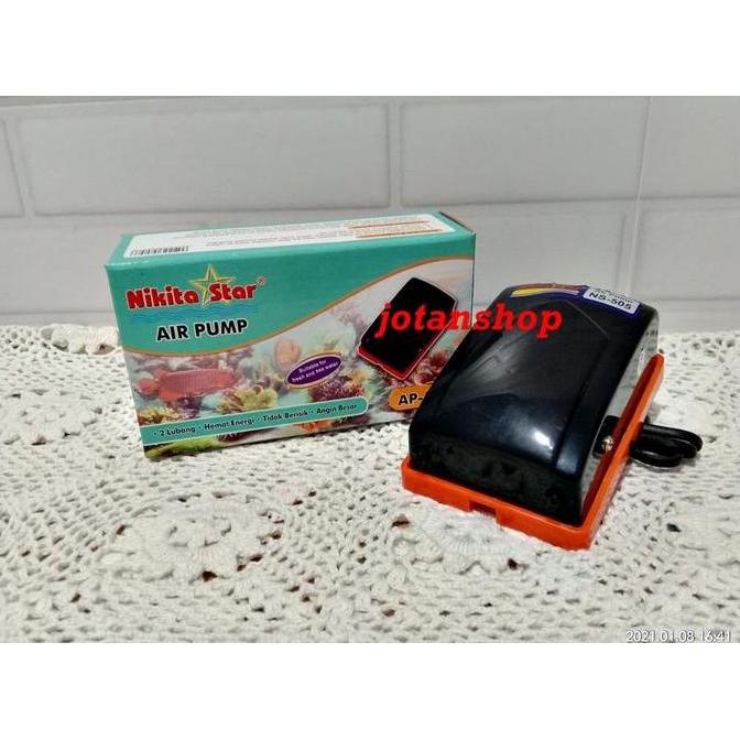NIKITA STAR AP 505 Mesin Aerator Pompa Udara 2 Lubang aquarium AP505