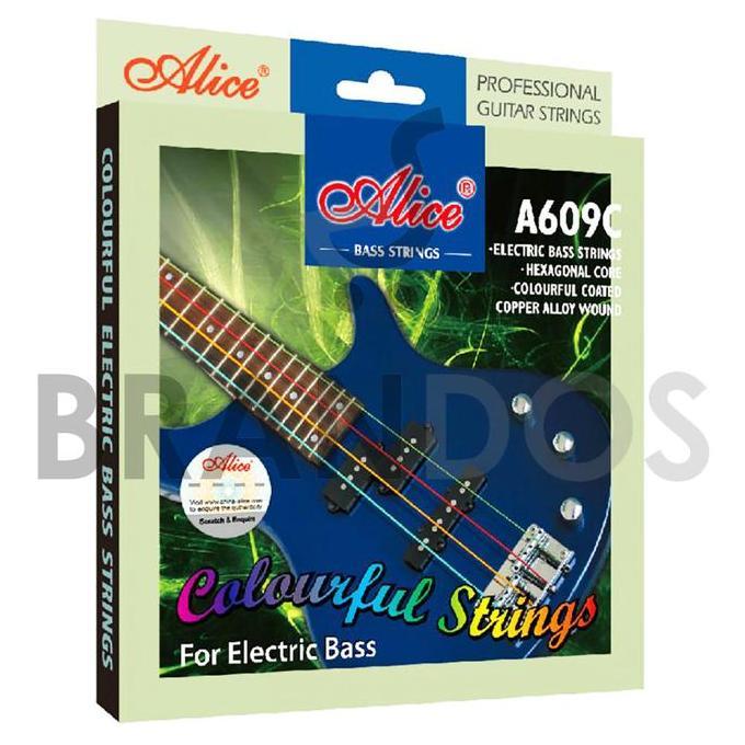 Altwill- Senar Gitar Bass Elektrik Warna Warni/Colourful Alice A609C (4 Senar)