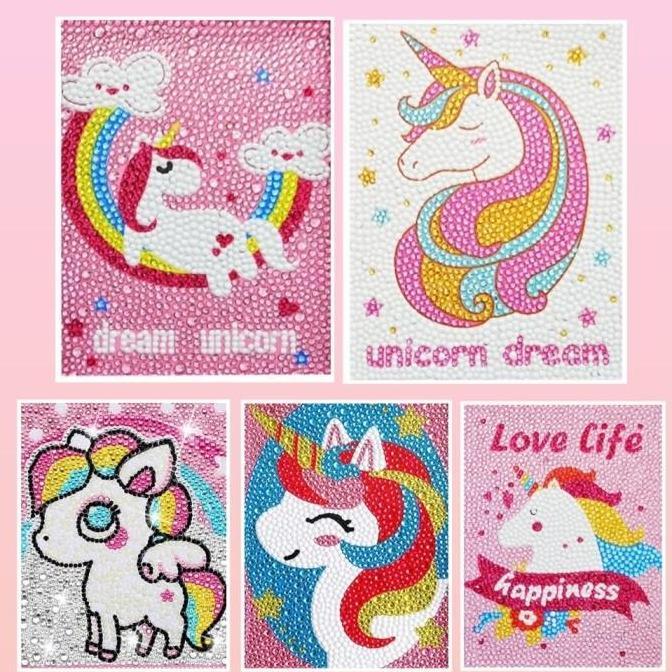(Allthebest) DIY DIAMOND PAINTING KIDS CRAFT ACTIVITY UNICORN LOVER