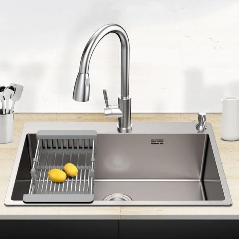 KITCHEN SINK 8050 7545 / Wastafel Bak Cuci Piring Stainless SUS304 Tebal 80cm x 50cm / 75cm x 45cm P