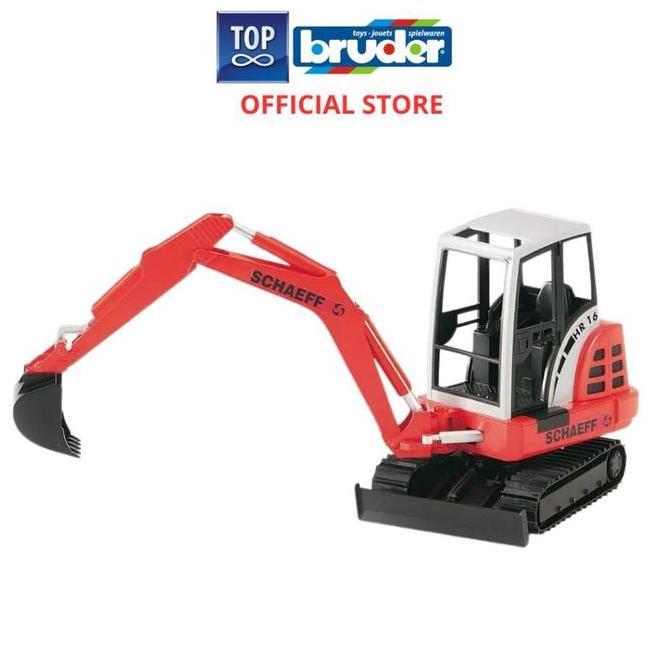 Bruder 2432 Schaeff Hr16 Mini Excavator Mainan Miniatur Truk Konstruksi Alat Berat Tanah