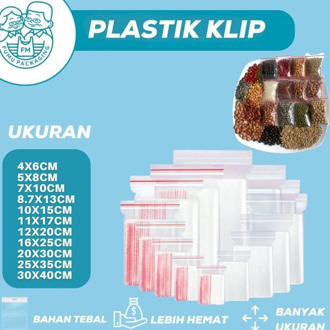 Lansungsand- Plastik Klip Bening Ziplock / Plastik Packing Makanan Ketebalan 40 Micron