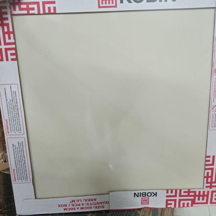 (Allthebest) KERAMIK LANTAI 50X50 CREAM POLOS