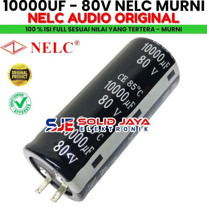 Promo CAPASITOR ELKO 10000 UF 80 V NELC MURNI ASLI ELCO NELC 10000UF 80V ELKO CAPASITOR KAPASITOR 10