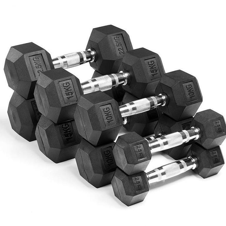Dumbell Rubber Hexa Hexagon Dumbell Hexagonal 7 KG - 12,5 KG  DEKAI