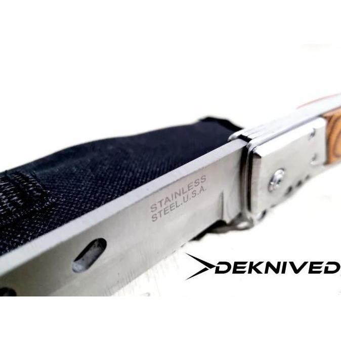 Puncakx- Pisau Lipat Survival Outdoor Besar Usa Stainless Steel " Deknived "
