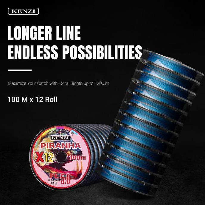 Senar PE KENZI PIRANHA X12 100m 12x100m