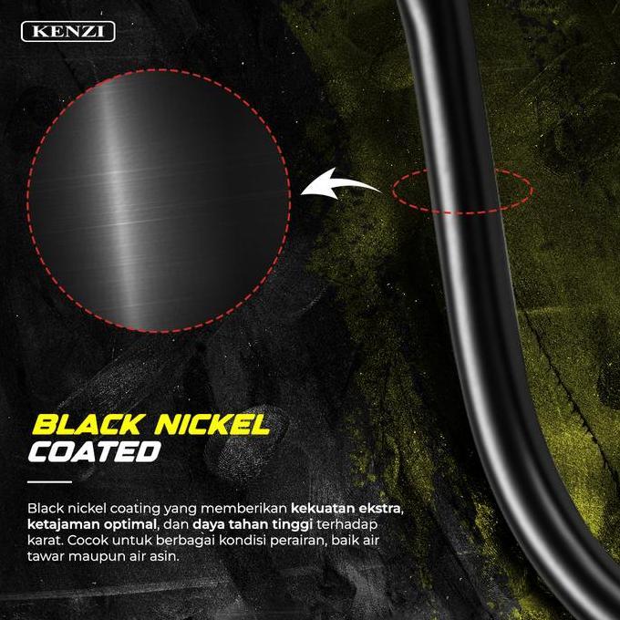 MATA KAIL KENZI CIRCLE HOOK POWER CARBON HOOKS BLACK NICKEL