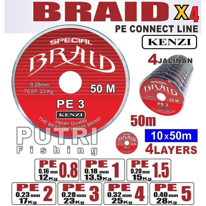 PE KENZI BRAID X4 50M CONNECTING