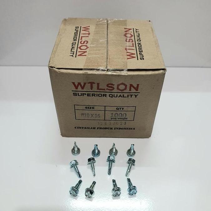 Baut Roofing Sekrup Skrup Baja Ringan 10 x 16 Per Dus