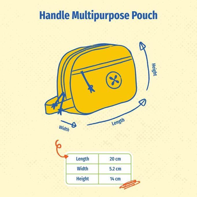 Sedia Tas Exsport Handle Multipurpose Pouch - Curry | Original 100%