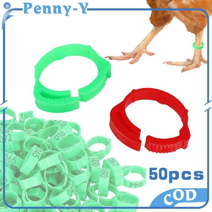 IMAGIN 50pcs Gelang Kaki Ayam Cincin Kaki Ayam Bangkok Gelang Kaki Ayam Aduan Penanda Ayam Segel Kak