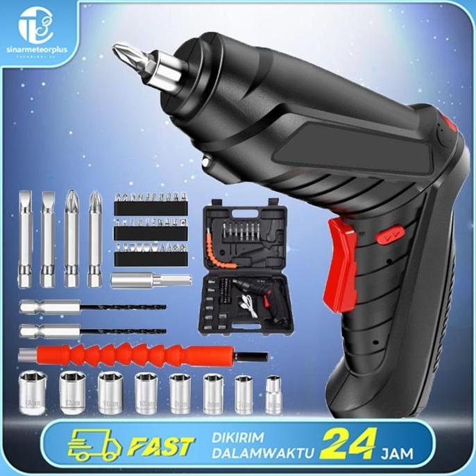 RUMBLY Bor Listrik Baterai / Bor Listrik Tanpa Kabel / Set Bor Listrik / Bor Tangan / Bor Listrik Ba