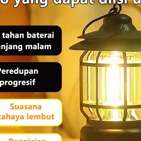 Olux Retro Lentera Lampu Camping Gantung Retro Model Petromax / Lampu Camping Patromax Outdoor / Lam
